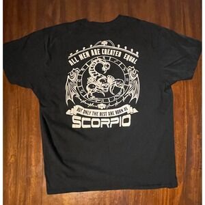 Teespring Scorpio T-Shirt Black Graphic‎ Tee All Men Created Equal XL